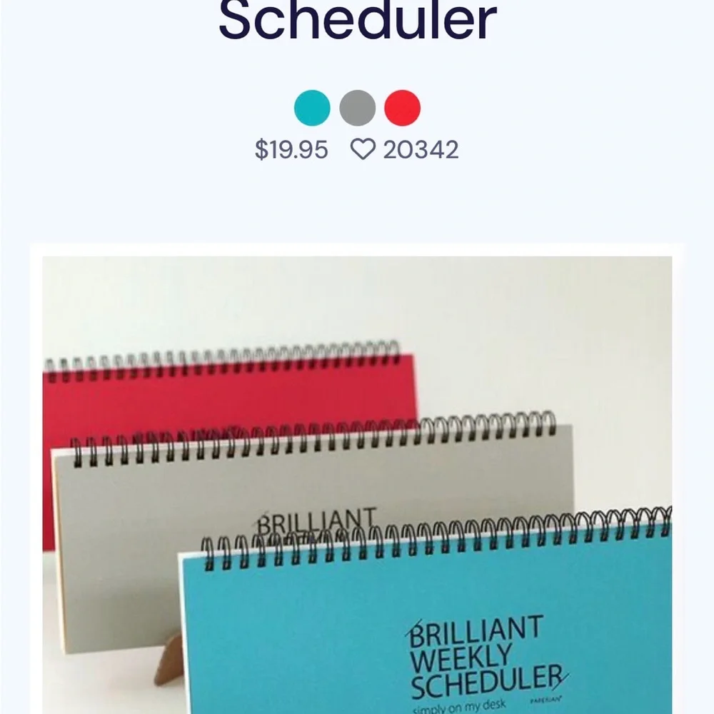 Brilliant Weekly Scheduler - Gray